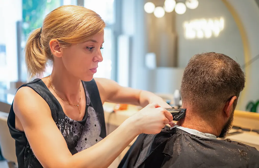 mens haircut belgrade happy team