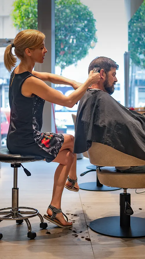 mens haircut belgrade happy team